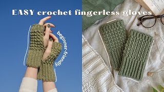 Quick  Easy crochet fingerless gloves that can be made in 5 hours or less [upl. by Philip]