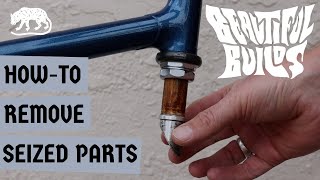 How To Remove Seized Parts  Vintage MTB Restoration  Beautiful Builds [upl. by Ahsiled]