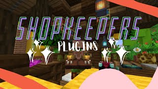 How to Shopkeepers  Selling items Shop  Minecraft plugins tutorial in aternos [upl. by Acinnej]