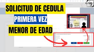 SOLICITUD DE CEDULA PRIMERA VEZ MENOR DE EDAD en Venezuela  Requisitos Tiempos [upl. by Leduar]