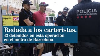 Ofensiva policial contra las bandas de carteristas en el metro de Barcelona [upl. by Salocin]