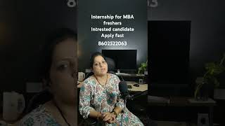 mba fresher internship interview questions  mba jobs 2024 youtubeshorts youtube viral wfh [upl. by Dier]