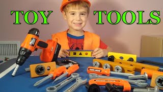 Educational video with toy hand tools for kids [upl. by Davies980]