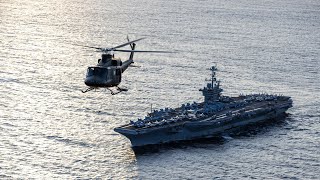 USS Harry S Truman leaving Oslo heading for NATO exercises [upl. by Mas]