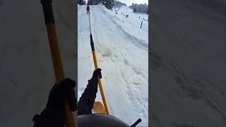 How to ride a tbar ski lift on a snowboard  Beginner snowboarding tutorial [upl. by Akilat38]