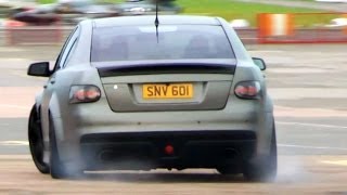 SUPERCHARGED Vauxhall VXR8  Powerslide accelerations and sounds [upl. by Orit755]