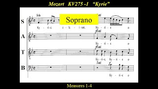 Mozart K275  1Kyrie  Missa Brevis  Soprano [upl. by Millwater]