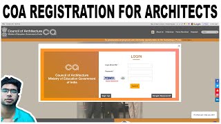 How to register COA Registration for architects  step by step process  Lingesh Ashwin [upl. by Bittencourt]