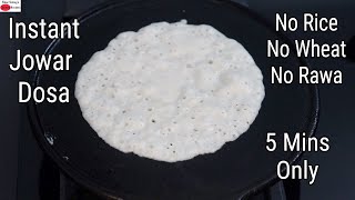 Instant Jowar Dosa Recipe  ThyroidPCOS Weight Loss Jowar Recipes For Weight Loss  Skinny Recipes [upl. by Willner905]