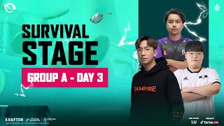 EN PUBG MOBILE RUTHLESS PRO SERIES COG S3 SURVIVAL STAGE GROUP A DAY 3 FT NV VPE HORAA I8 [upl. by Salena103]