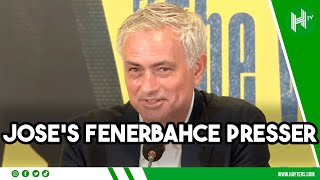 Mourinho fires MORE DIGS in FIRST Fenerbahce press conference 👀 [upl. by Nauqyt]