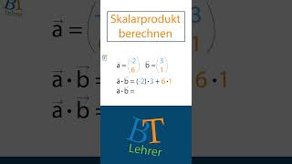 Skalarprodukt berechnen einfach erklärt in 1 Min [upl. by Casanova922]