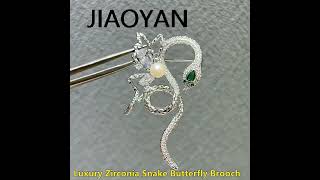 Luxury Zirconia Butterfly Snake Brooch [upl. by Eanehs692]