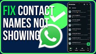 FIXED WHATSAPP NOT SHOWING CONTACT NAMES 2024  How to Fix WhatsApp Not Showing Contacts Names [upl. by Pamelina]