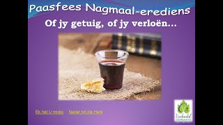 NG Kerk Vredendal  Paasnagmaal 28 Maart 2024 [upl. by Richmound]