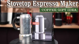 Bodum Chambord Stovetop Espresso Maker or Moka Pot  Coffee Gifts Ideas [upl. by Lirret]