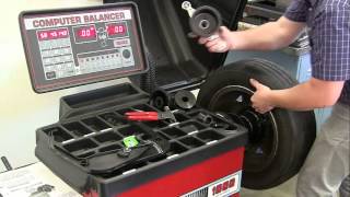 Coats Direct Drive 1000 Wheel Balancer  how to balance tires [upl. by Eivad171]