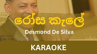 Rosa Kale Mata Mathakai ආදරේ ආදරේ Karaoke  Desmond De Silva  Without Voice Lyrics Instrumental [upl. by Warthman845]