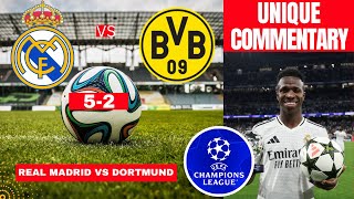 Real Madrid vs Borussia Dortmund 52 Live Champions League Football UCL Match Score Highlight Vivo [upl. by Akiner]