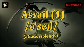 v Assail meaning attack violently with 5 examples [upl. by Wilow84]