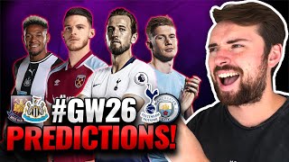 GAMEWEEK 26 PREMIER LEAGUE PREDICTIONS [upl. by Imefulo]