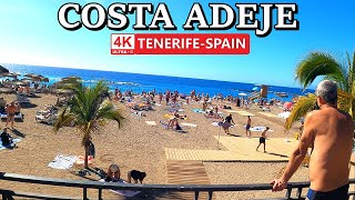 TENERIFE  COSTA ADEJE  Perfect Weather amp Busy Beaches 👀 4K Walk ● December 2023 [upl. by Eceela]