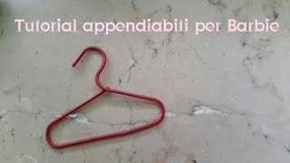 Come fare gli appendini per i vestiti di barbie [upl. by Marta]