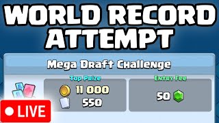 MEGA DRAFT CHALLENGE WIN STREAK WORLD RECORD ATTEMPT [upl. by Melentha]