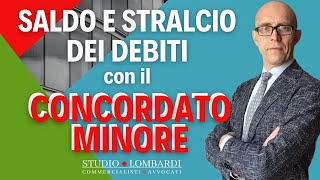 Il CONCORDATO MINORE sovraindebitamento  Ottieni il SALDO e STALCIO di tutti i debiti [upl. by Ecydnak]