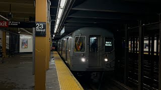 IND 8th Ave Line A C Exp amp C E Lcl Trains  23rd St R46 R68A R160A R160B R179 R211A [upl. by Yajnas]