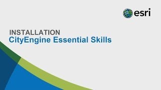 1 CityEngine Essential Skills Installing Esri CityEngine [upl. by Goodrow]