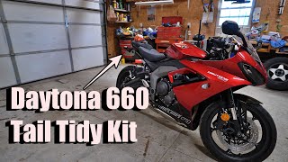 Want a Sleek Daytona 660 Watch This EVO Tech tail tidy Installation Now [upl. by Klara662]