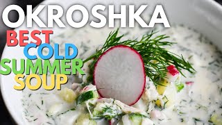 OKROSHKA  The Most Loved Refreshing Summer Soup from Eastern Europe  Lose Weight Focus Recipe [upl. by Eelirrem]