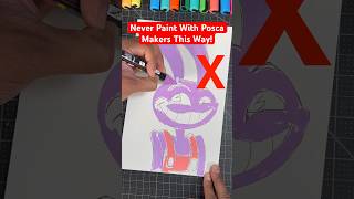 Never Paint With Posca Markers This Way 😡 Drawing art shorts [upl. by Portie]