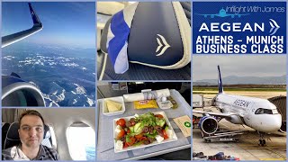 BRAND NEW Aegean A320neo  Business Class AthensMunich [upl. by Auginahs]