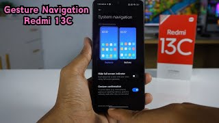 How To Change Button Navigation To Gesture Navigation Redmi 13C [upl. by Ahsonek]