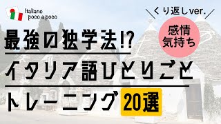 【聞き流し・睡眠学習】 最強の独学法！？イタリア語ひとりごとトレーニング 20選（感情・気持ち） [upl. by Laresa930]