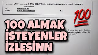 10Sınıf Matematik 1Dönem 1Yazılı [upl. by Alda]