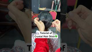 Here’s the tutorial you guys asked for the 2 crystal hair sticks😌🙌💚 crystals smallbusiness [upl. by Ob]