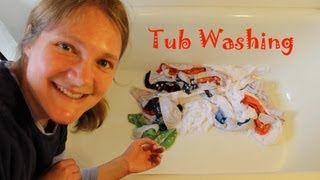 How to Hand Wash Cloth Diapers  Tub amp Plunger Routine [upl. by Parthen452]