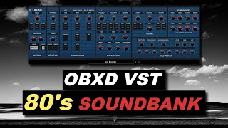 OBXD discoDSP VST 80s SOUNDBANK FREE PRESETS [upl. by Ahsrats]