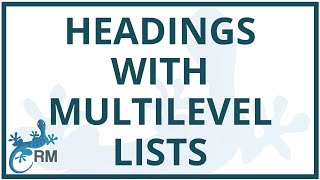 Format a Word Document Part 1 Headings with Multilevel Lists [upl. by Adehsor]