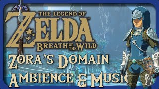 Zoras Domain Ambience with Music  Zelda Breath of the Wild  sleep  work  study [upl. by Troc]