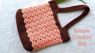 Simple Crochet Bag  Crochet tote bag  Crochet bags for Beginner [upl. by Wolpert]