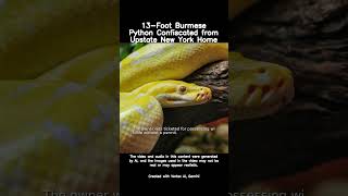 13Foot Burmese Python Confiscated from Upstate New York Home new shorts [upl. by Vergil]