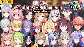 Eng Sub NijiGTA Traffic and Heli Incidents Compilation  Part 1 NijiJPKREN [upl. by Anivid495]