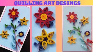 3D paper quilling design  Quilling flower art  Easy quilling for home decor [upl. by Macdonald]