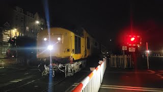 Test Train Barmouth South Level Crossing Gwynedd 24012024 [upl. by Assirrak]