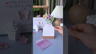 I prepared this floral desk calendar for the new year One flower per month forms a pot of flowe [upl. by Areik388]