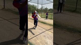 VISUAL ‘Kaunsa Front Foot’ Vikrant Gupta practising cover drive in the nets [upl. by Yemrots]